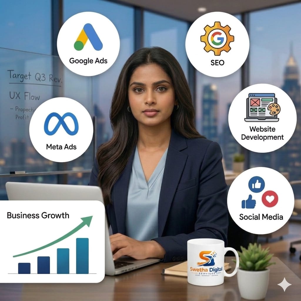 Best Digital Marketing Services and SEO Expert in Bhupalpally Telangana by Swetha Digital Services