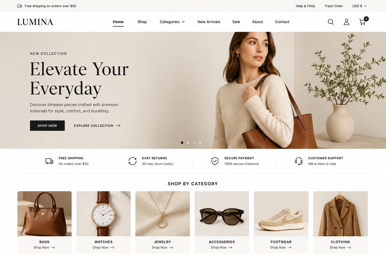 E-commerce website project for online shopping business